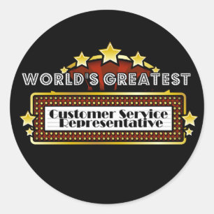 Sticker Rond Meilleur représentant du service à la clientèle au