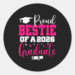 Sticker Rond Meilleure amie Senior Fière Meilleure amie Classe