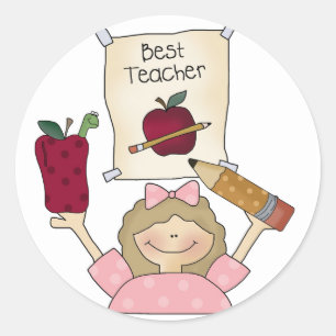 Sticker Rond Meilleure enseignante