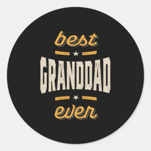 Sticker Rond Meilleure Fête des pères cadeau de grand-père jama