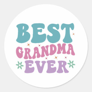Sticker Rond Meilleure grand-mère