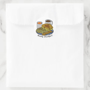 Sticker Rond Meilleure journée de petit déjeuner