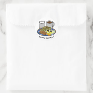 Sticker Rond Meilleure journée de petit déjeuner