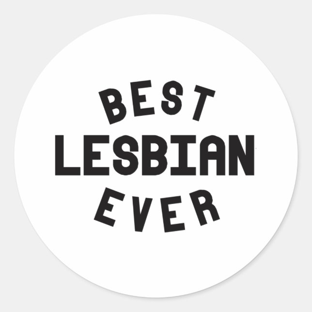 Sticker Rond Meilleure Lesbienne (Devant)