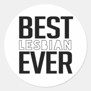 Sticker Rond Meilleure lesbienne-jamais