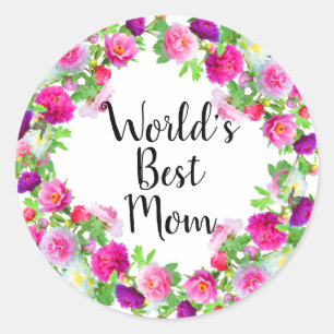 Sticker Rond Meilleure maman du monde