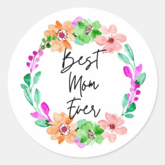 Sticker Rond meilleure maman jamais