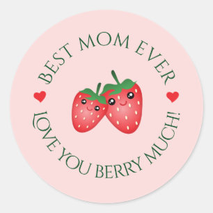 Sticker Rond Meilleure maman jamais la fête des mères t'aime be
