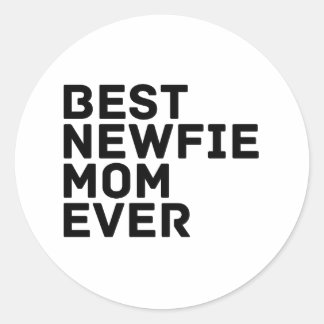 Sticker Rond Meilleure maman Newfie jamais - Chien de Terre-Neu