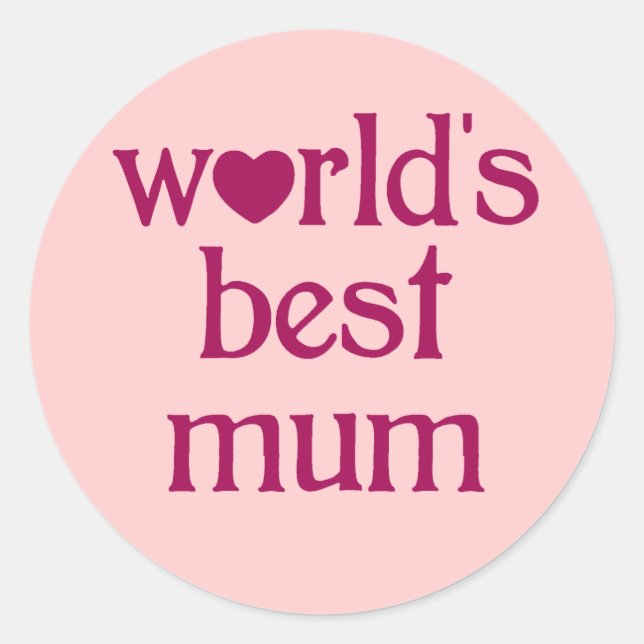 Sticker Rond Meilleure mère (Devant)