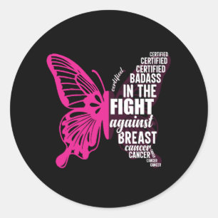 Sticker Rond Meilleure sensibilisation au cancer du sein