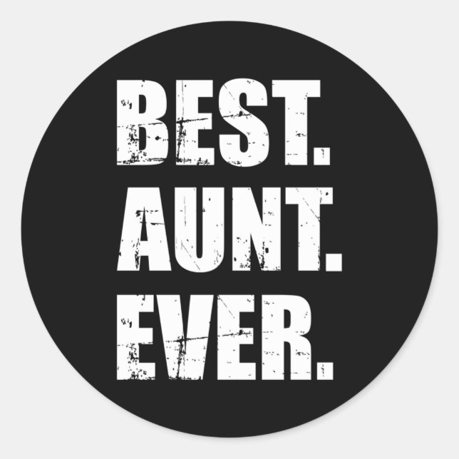 Sticker Rond Meilleure tante jamais (Devant)