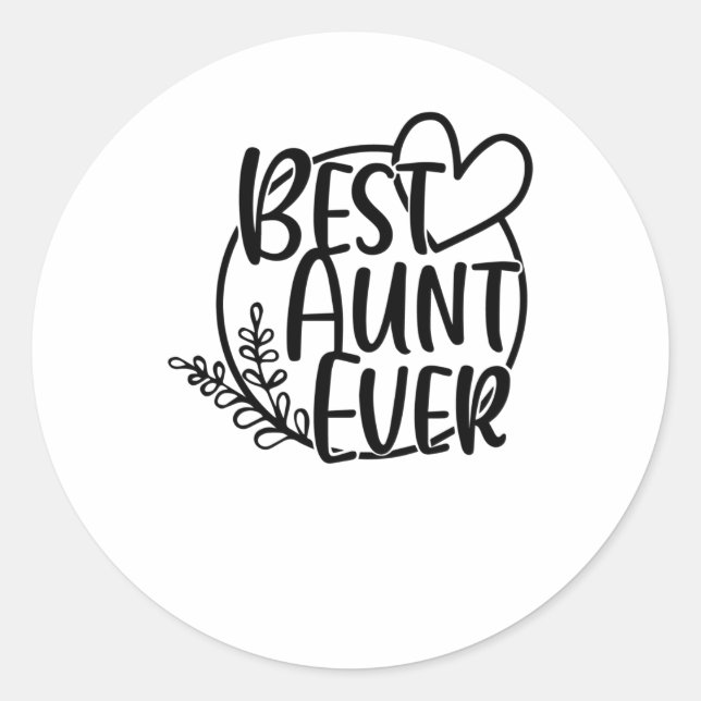Sticker Rond Meilleure tante jamais (Devant)