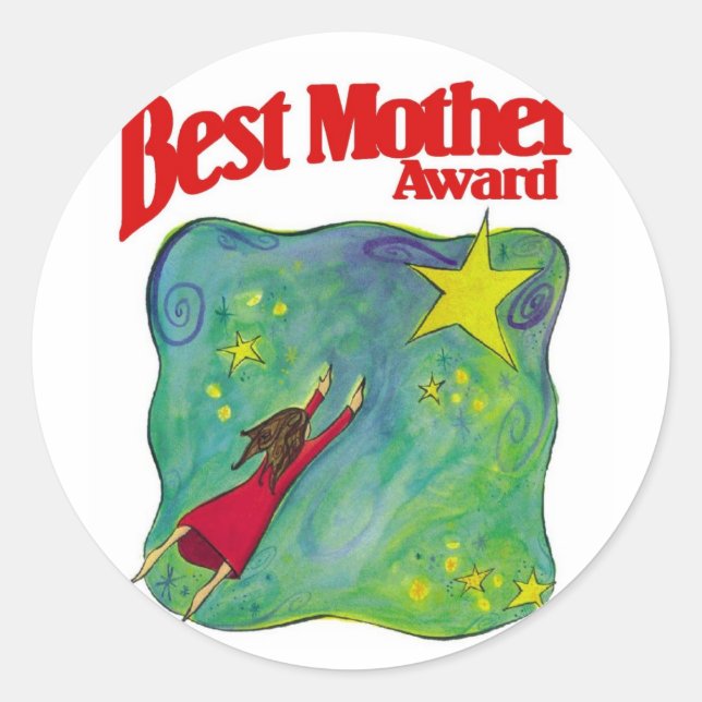 Sticker Rond Meilleures Mères Cadeaux (Devant)