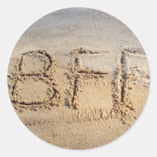 Sticker Rond Meilleurs amis de #BFF pour toujours, mot sur la