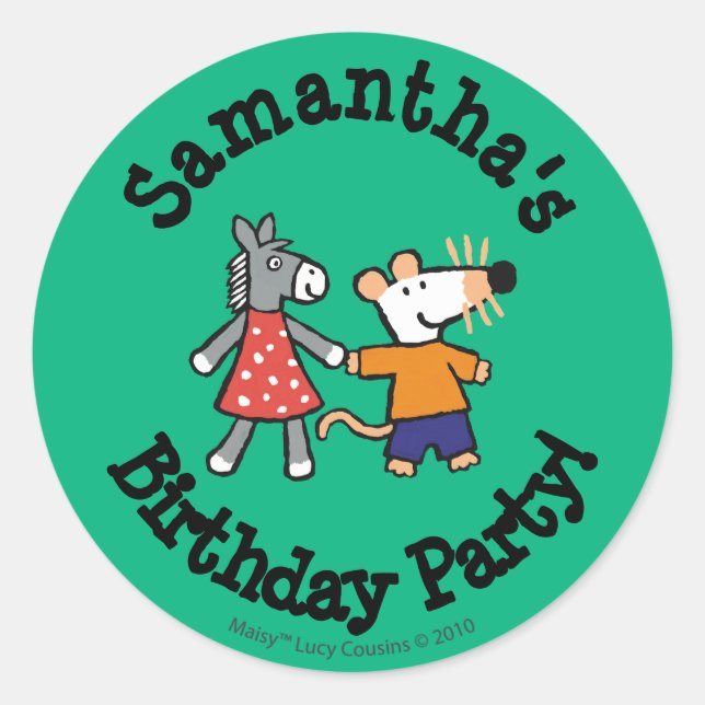 Sticker Rond Meilleurs amis Maisy and Dotty Hold Hands (Devant)