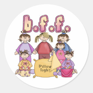 Sticker Rond Meilleurs amis pour toujours - Fête de bois