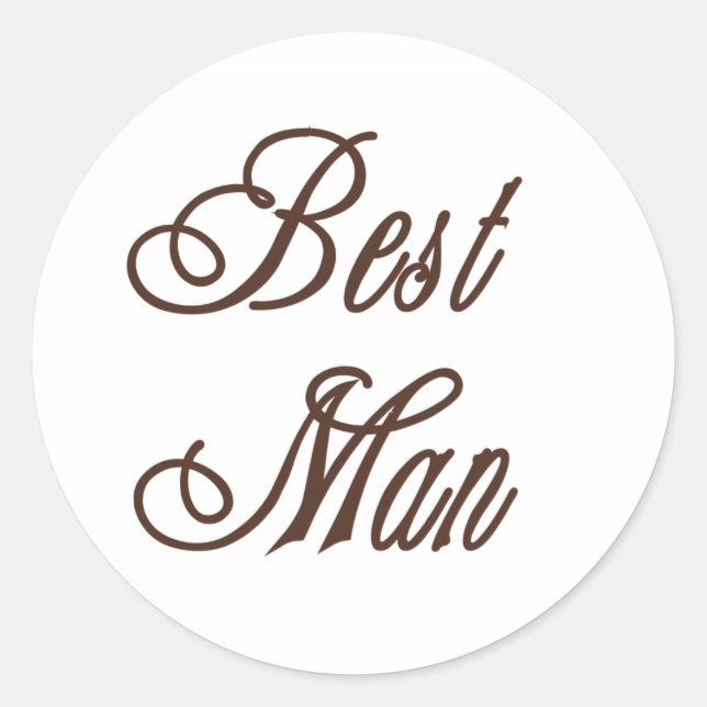 Sticker Rond Meilleurs Browns Classy Man (Devant)