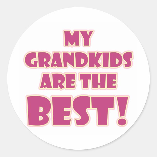 Sticker Rond Meilleurs petits enfants (Devant)