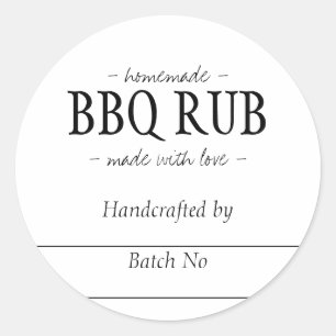 Sticker Rond Mélange d'assaisonnement pour barbecue Rub fait ma