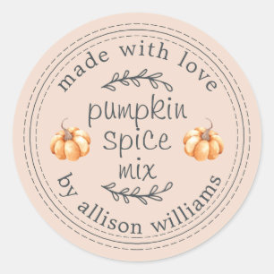 Sticker Rond Mélange Rustique Maison d'Épices de Citrouille Pou