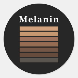 Sticker Rond Melanin Mois de l'histoire des Noirs afro-américai