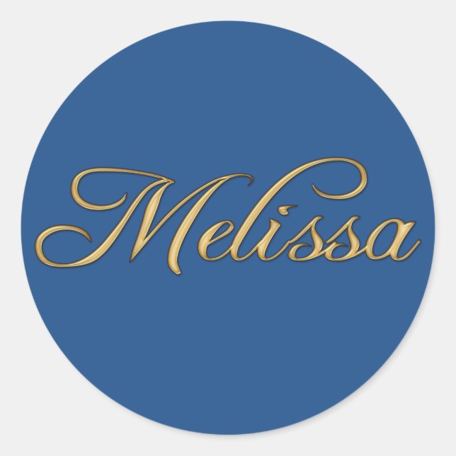 Sticker Rond MELISSA Nom Marque objet cadeau (Devant)
