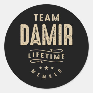 Sticker Rond Membre à vie de l'équipe Damir