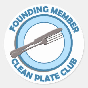 Sticker Rond Membre fondateur de Clean Plate Club