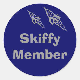 Sticker Rond Membre Skiffy, U, U