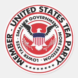 Sticker Rond Membre : United States Tea Party