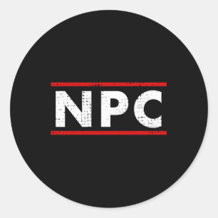 Sticker Rond Mème - Caractère non joueur 1