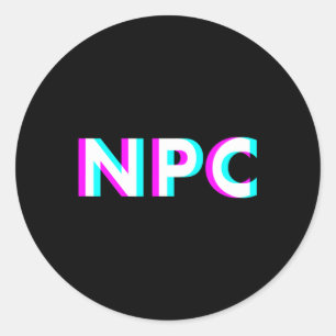 Sticker Rond Mème - Caractère non joueur 2