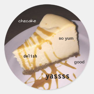 Sticker Rond mème cheesecake