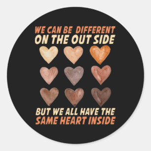 Sticker Rond Même coeur à l'intérieur de Junetten Mois de l'his
