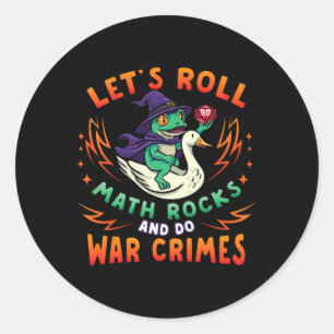Sticker Rond Mème de l'oie grenouille Allons-y Mathématiques ça