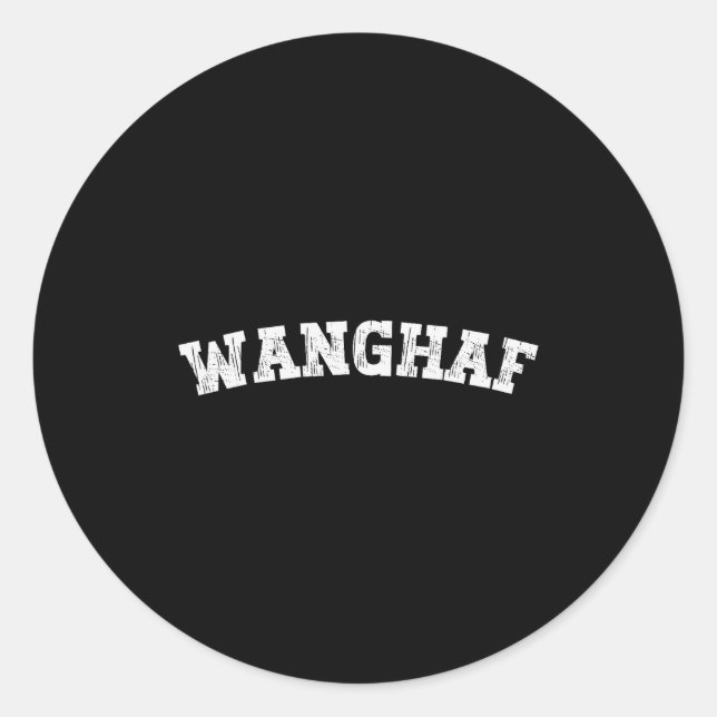 Sticker Rond Mème drôle de Wanghaf  (Devant)