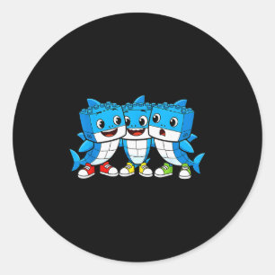 Sticker Rond Mème drôle pour enfants italien Brainrot garçons f