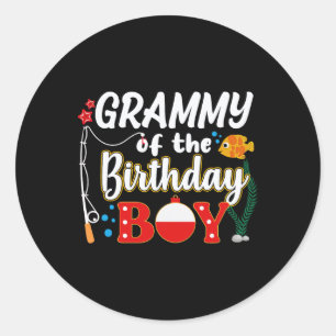 Sticker Rond Mémé du garçon qui fête son anniversaire Famille d