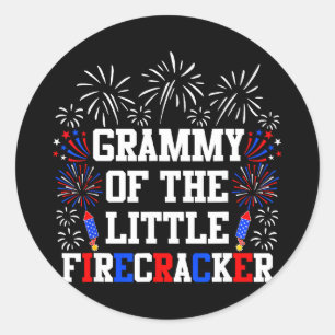 Sticker Rond Mémé du petit pétard du 4 juillet
