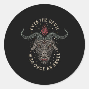 Sticker Rond Même le diable était autrefois un ange