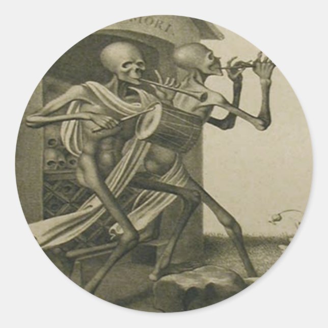 Sticker Rond Memento Mori (Devant)