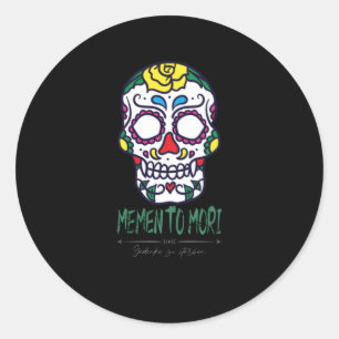 Sticker Rond Memento Mori Je Meurtre Je Me Souviens De La Mort