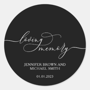 Sticker Rond Mémoire aimante de signature simple noire