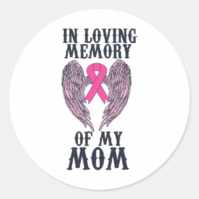 Sticker Rond Mémoire Amoureuse De Ma Mère Sensibilisation Au Ca (Devant)