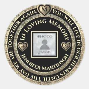 Sticker Rond Mémoire d'amour commémorative