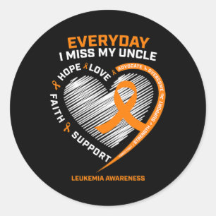 Sticker Rond Mémoire D'Amour En Souvenir De Ma Leucémie Oncle