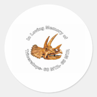 Sticker Rond Mémoire des Tricératops
