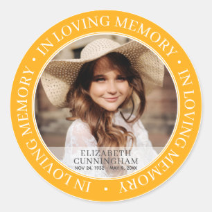 Sticker Rond Mémorial dans la mémoire amoureuse classique photo