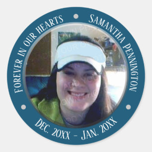 Sticker Rond Memorial Forever dans nos coeurs Photo